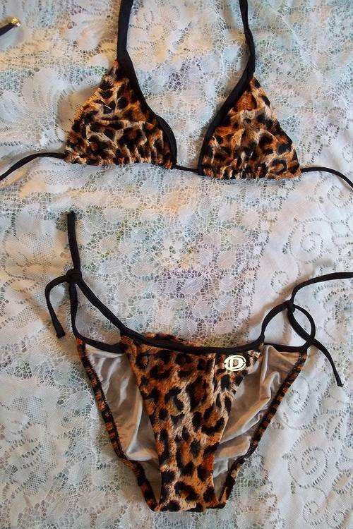 Darling Leopard Skin Print - Bikini Set - Made in Brazil - Size 12