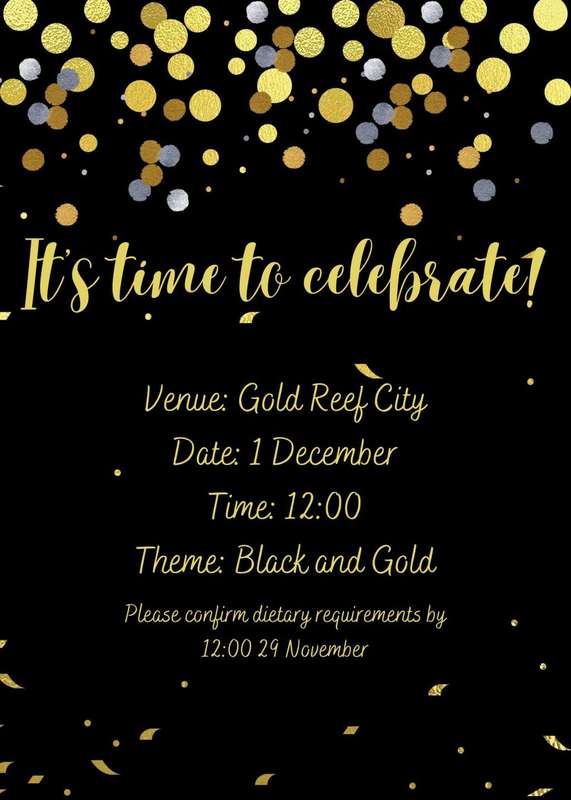 Year End Function invitation printable editable invite template
