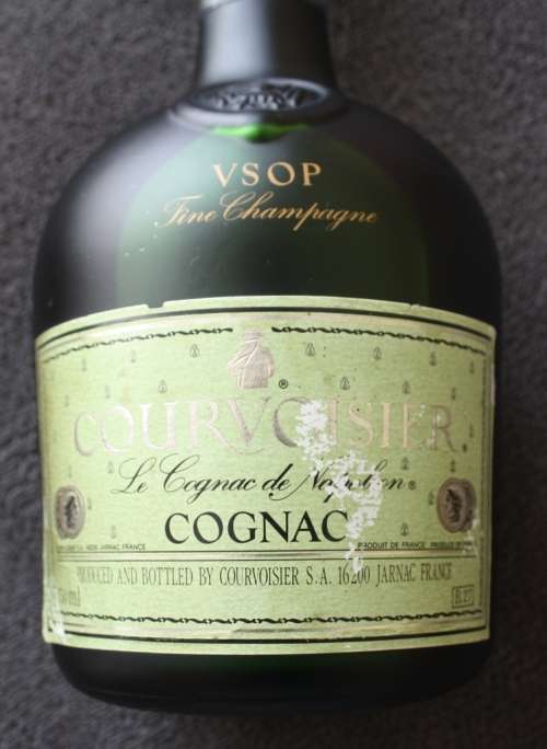 Courvoisier Cognac VSOP (Still Sealed) with Wooden Cannon Stand.. Limited and Rare from the 1960's!!