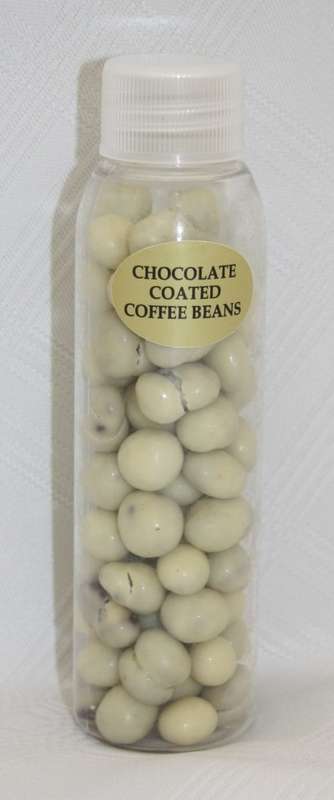 CHOCOLATE Coated ARABIAN Coffee Beans!! White or Dark Choc - 50g Coffee Beans per Bottle!