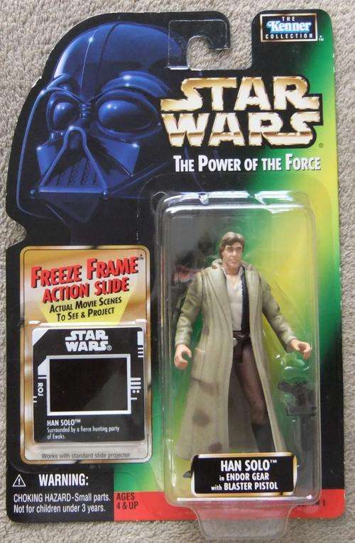 Star Wars 3 3/4" Green Card POTF Freeze Frame - Han Solo in Endor Gear - Action Figure by Hasbro