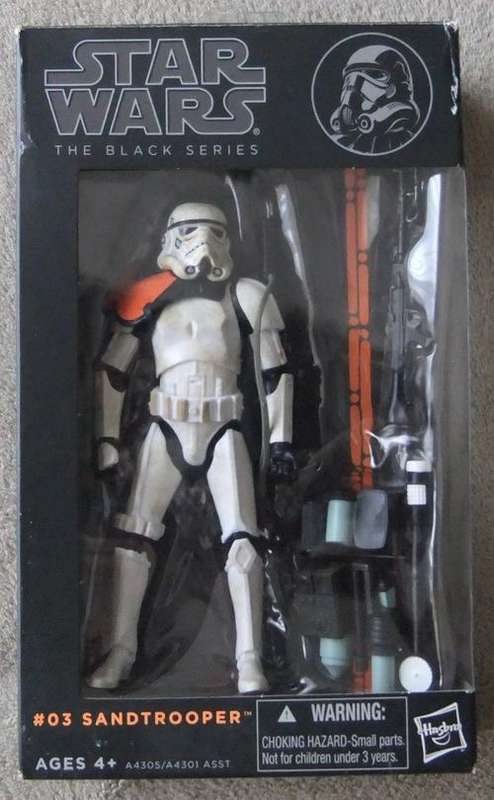 *SALE* STAR WARS 6inch (Black Series) #03 - SANDTROOPER (Removable Backpack)