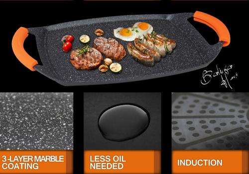 Berlinger Haus 47cm Stone Touch Marble Coating Granit Diamond Grill Plate ( BH-1071 )