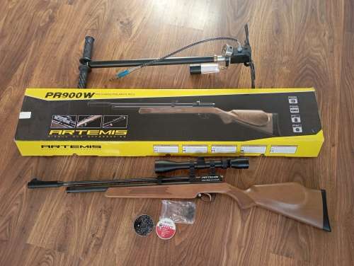 Artemis PW900 precharged air rifle with charge pump