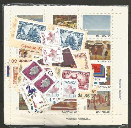 CANADA- **mint -stampe Jan-June 1982- 15 Pairs