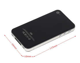 3.2 inch New 4S+ 16GB+ Wifi Analog TV Java Dual Cards Touch Screen Cell Phone (Black) 