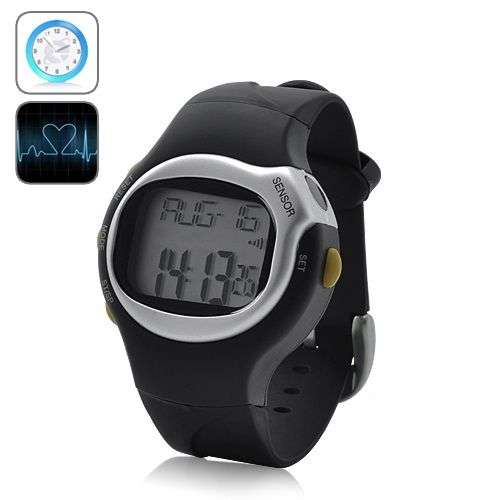 Sports Exercise Watch with Pulse + Calorie Reader
