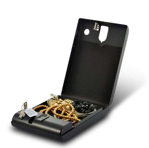 Portable Security Box - Executive Biometric Fingerprint Safe, 120 Fingerprints