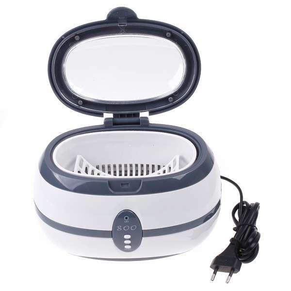 Ultrasonic Cleaner Jewelry Dental Watch Glasses Toothbrushes Cleaning Tool 600ml 
