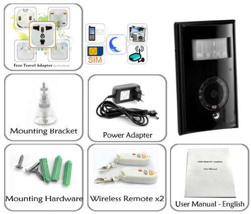 GSM Remote Security Camera (Quad-band, Motion Detection, Nightvision)