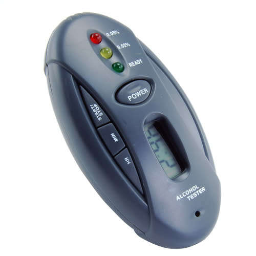 Breathalyzer Keychain Car Gadget - Flashlight + Stopwatch