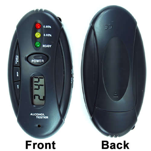 Breathalyzer Keychain Car Gadget - Flashlight + Stopwatch