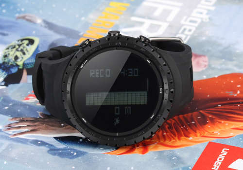 Sunroad FR801 Sports Watch - Waterproof, Pedometer, Calorie Counter, Thermometer, Barometer, Altimeter, Digital Compass (Black)
