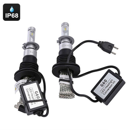 Philips ZES LED Car Headlights - H7 Plug Type, 2700 Lumens, Color Temp: 6000K, IP68, 30000Hrs Lifesp