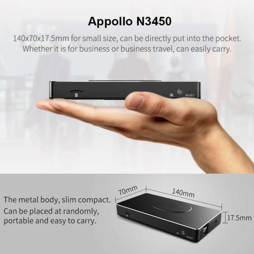 Windows 10 Mini PC APL100 Vbox-Apollo Lake CPU, 4GB RAM, 64GB ROM, USB 3.0, Type C, Wi-Fi
