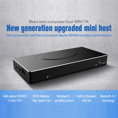 Windows 10 Mini PC APL100 Vbox-Apollo Lake CPU, 4GB RAM, 64GB ROM, USB 3.0, Type C, Wi-Fi