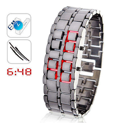Iron Samurai - Japanese Inspired Red LED Watch