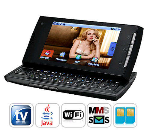 Genova Plus - Zogo V908 Quadband Dual SIM WiFi TV Cell Phone with QWERTY Keyboard