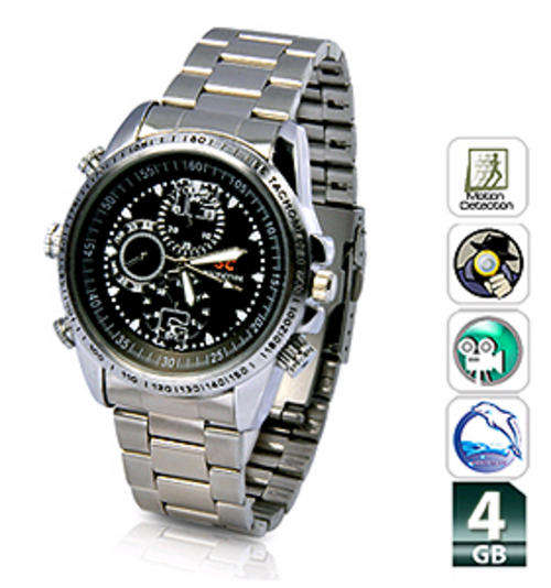 Kremlin Spy Camera Watch - Motion Detection, Waterproof, 30FPS AVI Video