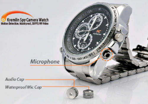 Kremlin Spy Camera Watch - Motion Detection, Waterproof, 30FPS AVI Video