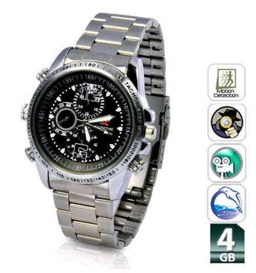 Kremlin Spy Camera Watch - Motion Detection, Waterproof, 30FPS AVI Video