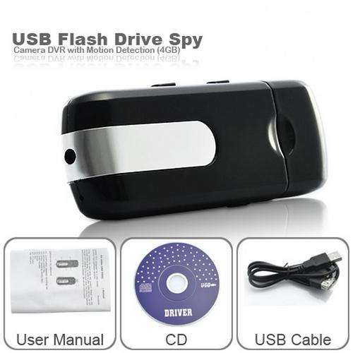 USB Flash Drive Spy Camera DVR with Motion Detection (4GB)