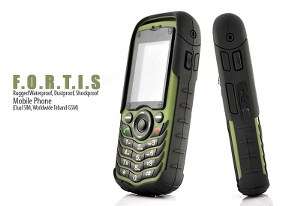 Fortis - Rugged Waterproof, Dustproof, Shockproof Mobile Phone (Dual SIM, Worldwide Triband GSM)