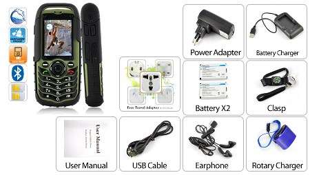 Fortis - Rugged Waterproof, Dustproof, Shockproof Mobile Phone (Dual SIM, Worldwide Triband GSM)