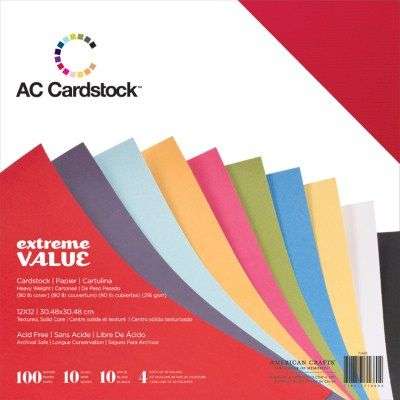 American Craft Value Pack Cardstock 100 sheets Bargain!