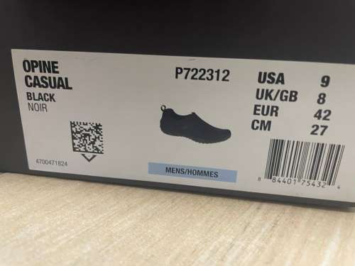 CAT OPINE CASUAL BLACK SHOES SIZE UK8