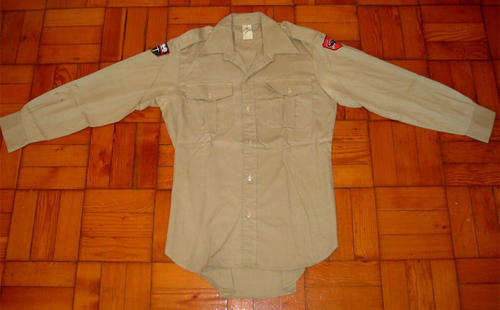 Rhodesian "Bush War" beige long sleeve collared shirt