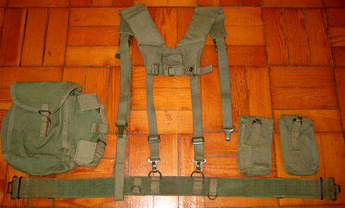 Rhodesian " Bush War " Harness webbing, utility belt with ammo bags & grenade bag