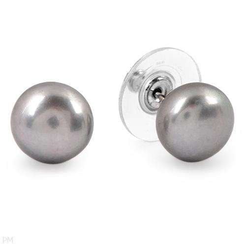 Lovely Earrings with Genuine 9.0 mm Pearls Made of 925 Sterling silver