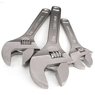 New 3pc Adjustable Wrench Set 8",10", & 12"