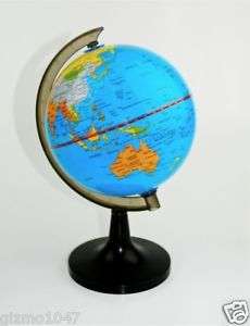 2 ON AUCTION!!! World Globe Spinning On Stand Revolving Globe 16cm