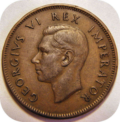 SA Union:  1941 Half Penny in EF