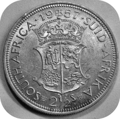 Top Grade SA Union: 1957 Halfcrown in A/UNC!!!