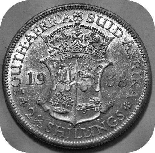 Top Grade SA Union: Lustrous 1938 Halfcrown in A/UNC!
