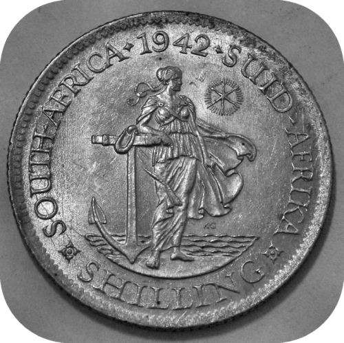 Top Grade SA Union:  1942 Shilling in A/UNC!!!
