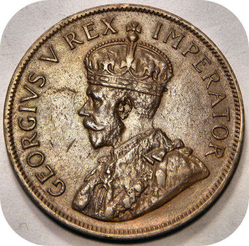 Top Grade SA Union:  The RARE 1930 Penny with Ear Mast error in A/UNC!!!!