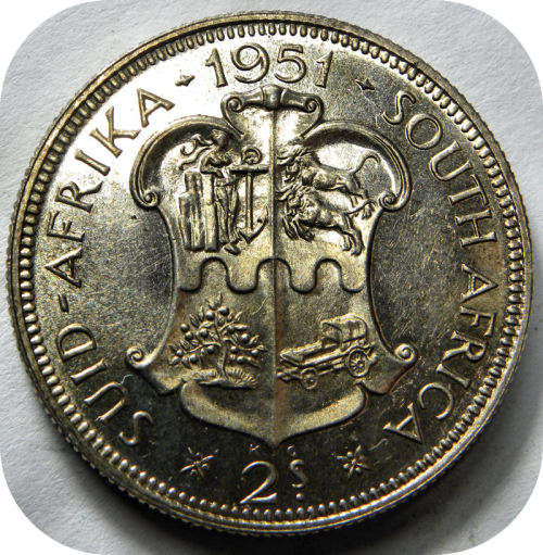 Top Grade SA Union: Lustrous 1951 2 Shillings in Proof!