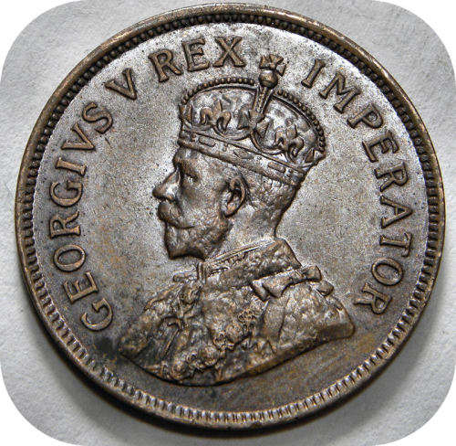 Top Grade SA Union: 1924 Half Penny in A/UNC!  Double rim error coin!