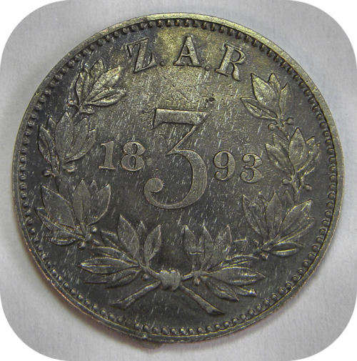 Top Grade ZARs: The 1893 Tickey 3d in EF!