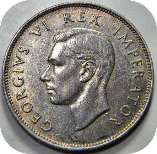 Bargain SA Union:  The 1944 Half-crown 2/6 in Lustrous EF below R600!!!