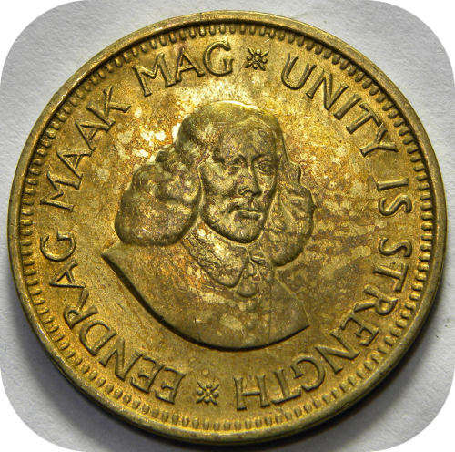 Top Grade RSA : 1961 van Riebeeck 1/2c in A/UNC!