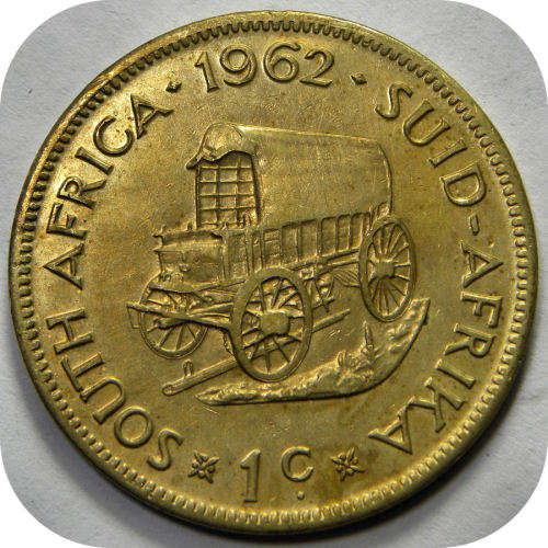 Bargain RSA: 1962 van Riebeeck 1c in EF below R30!