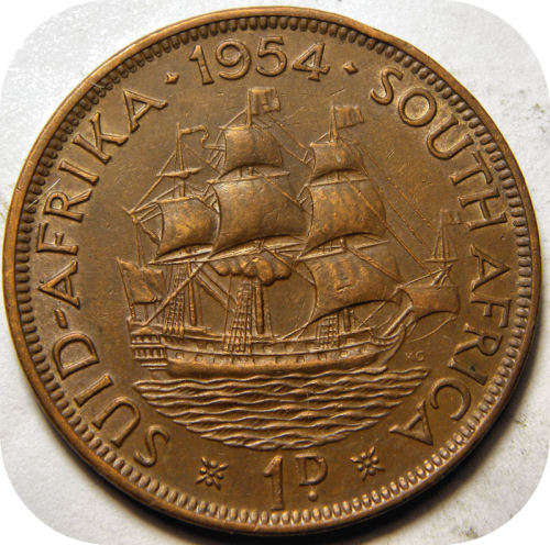 Bargain SA Union: 1954 Penny 1d in EF below R30!!!