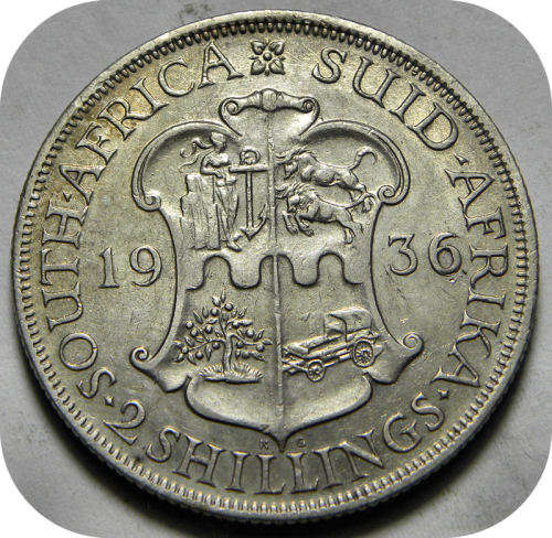 Bargain SA Union: 1936 2 Shillings in EF+ below R600!!