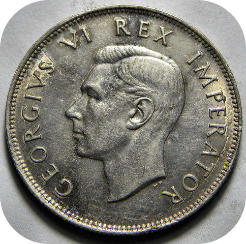 Top Grade SA Union: Lustrous 1945 Halfcrown in EF+ below R900!!