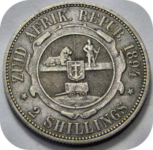 Top Grade ZARs: Awesome 1894 2 Shillings in AEF!